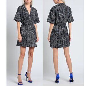 Sandro Paris Alizou Double-Breasted Bouclé-Tweed Mini Dress sz S (36) $490